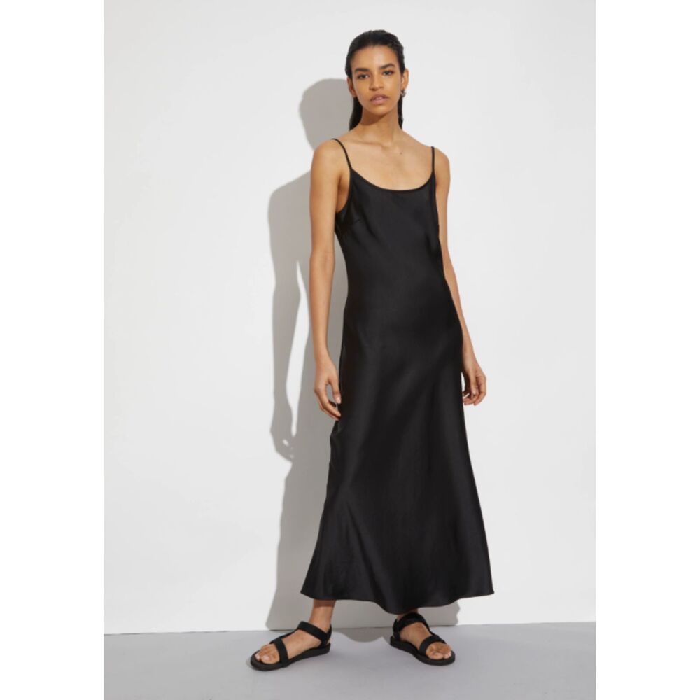 SAINT ART Haley Slip Midi Dress Black‎ Small